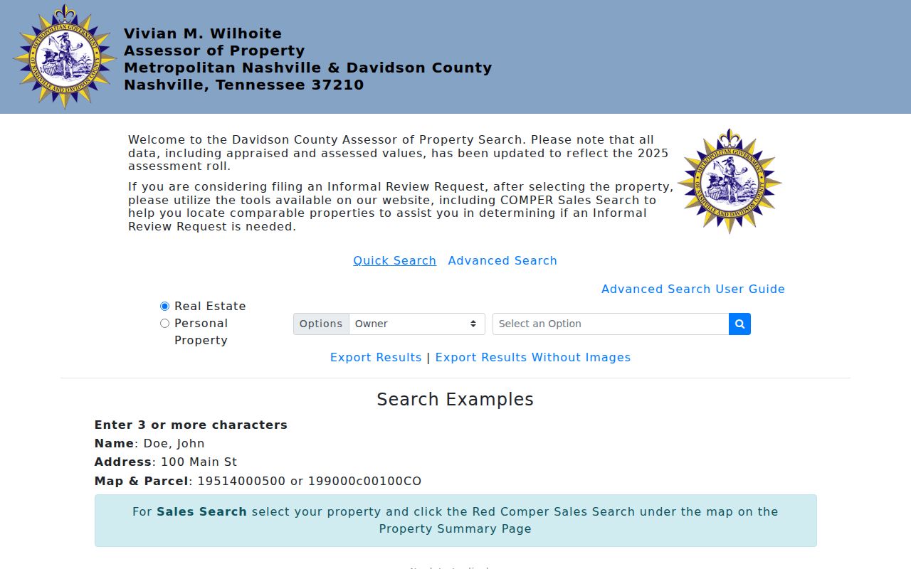 Davidson County residents directory property search