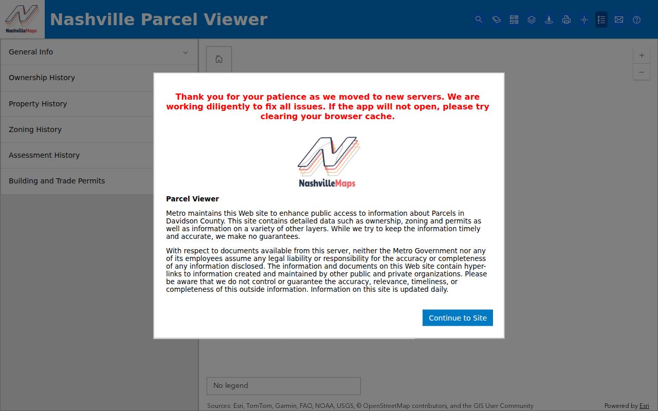 Davidson County neighbors parcel viewer block map search